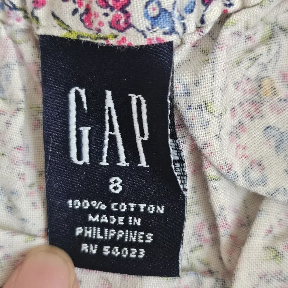 Vintage Gap Floral Mini Skirt Kids 8 Pink Coquette Y2K Ditsy 90s